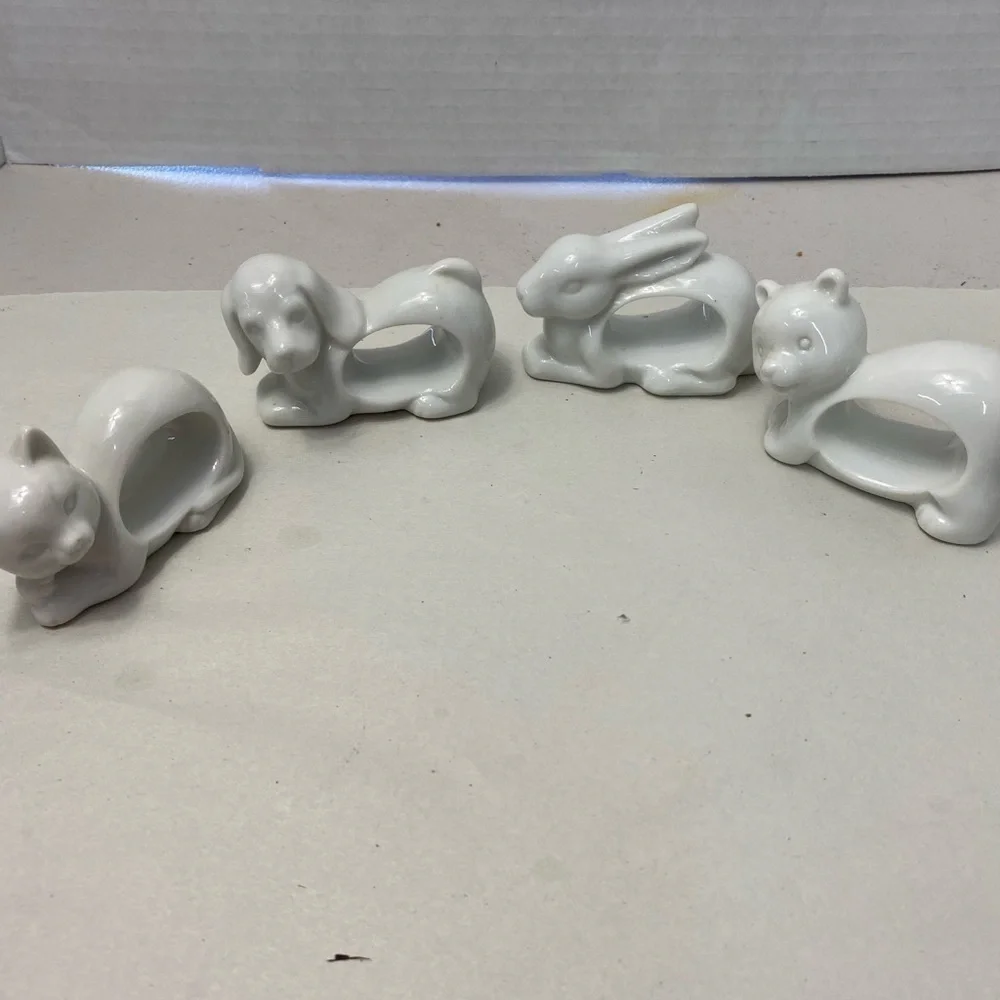 Set of 4 Animal Napkin Holders Made in Japan (DD)
